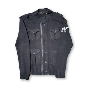 Knit Zip Up Sweater Cardigan made by Twice SIZE XL